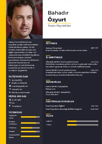 İnsan Kaynakları Cv Örnekleri cv indir